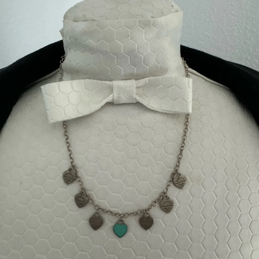 Tiffany’s Multi Heart Silver Necklace